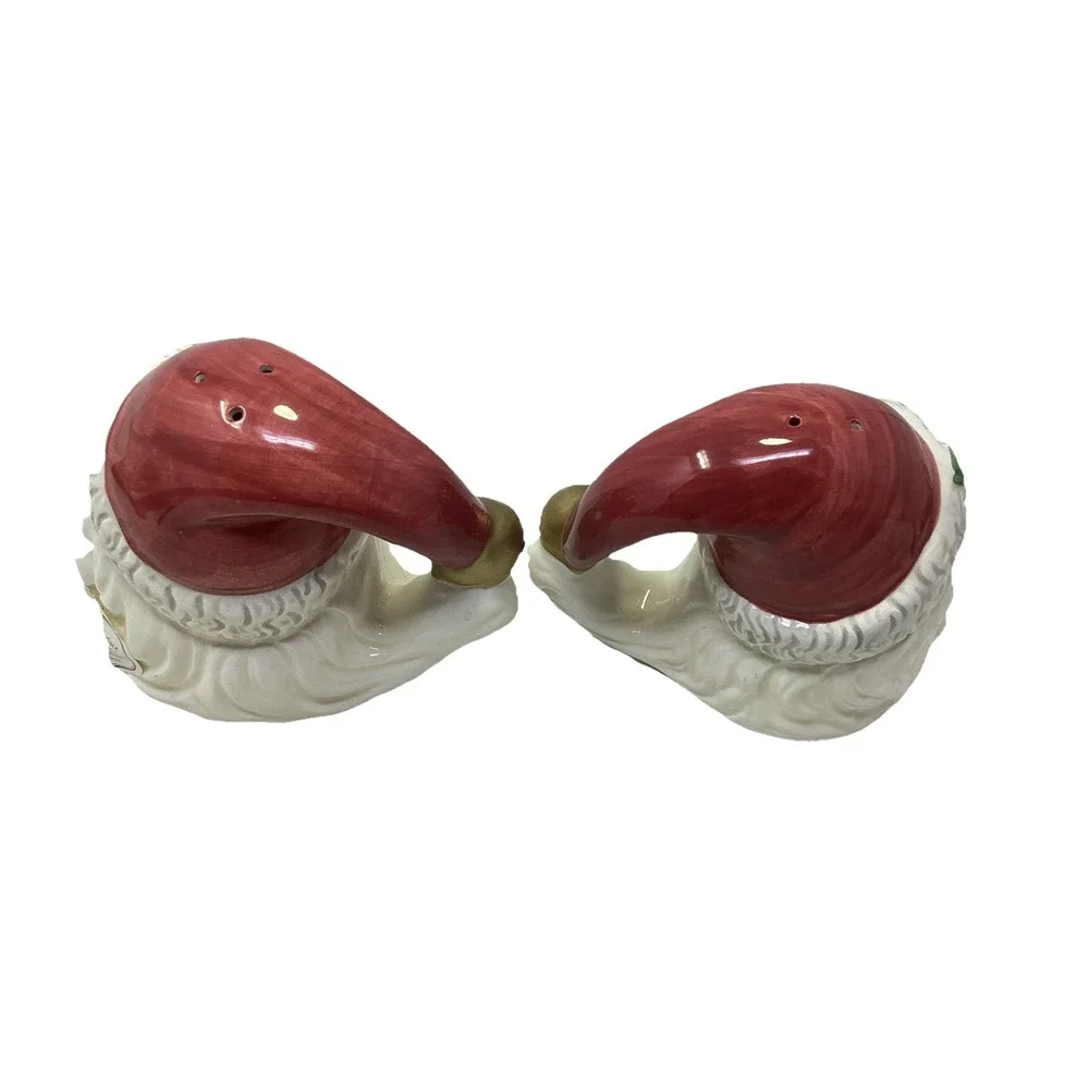 Santa Face Salt Pepper Shakers Fitz and Floyd Omnibus Christmas Vintage 1993 4
